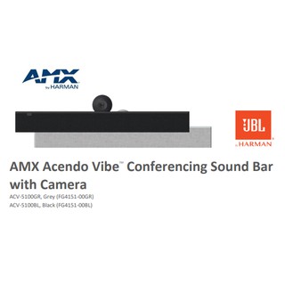 AMX ACV-5100 BL Acendo Vibe ชุดคอนเฟอร์เรนซ์ ไมโครโฟนพร้อมลำโพงห้องประชุม พร้อมกล้อง Conferencing Sound Bar with Camera