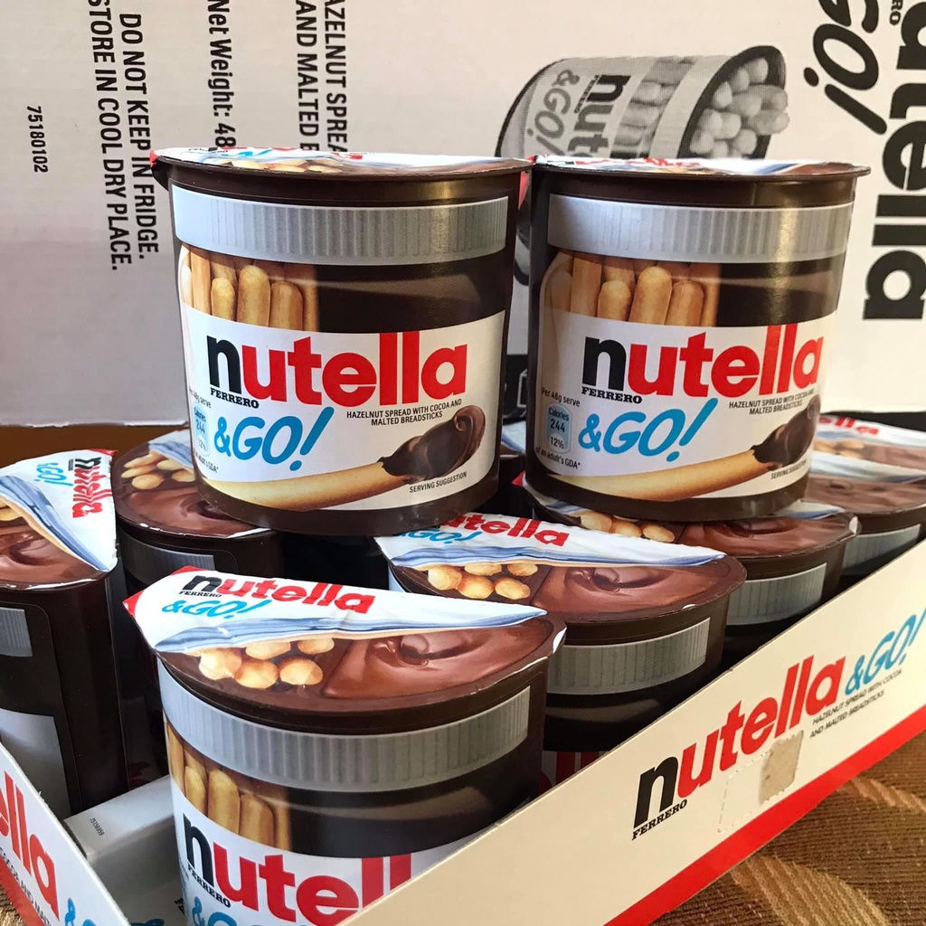 Nutella ช็อคโกแลต Nutella&Go (ขนมนูเทล่าโก)นูเทลล่าจุ่ม บิสกิตกรอบๆมาพร้อมกับช็อคโกแลต ขนมนูเทลล่า แ