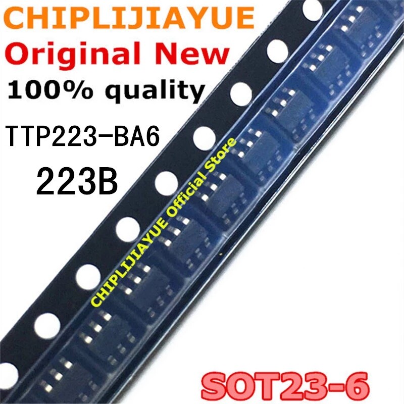 10PCS TTP223-BA6 TTP223 SOT-23 223B SOT23-6 SOT SMD ชิปเซ็ต IC ใหม่และต้นฉบับ