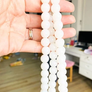 ประคำ 10 มิล มี 108 เม็ด หยกขาว ลูกประคำสร้อยคอ ประคำสร้อยคอ ลูกประคำ สวดมนต์ ประคำสวดมนต์ ลูกแก้ว สร้อยคอ ZX