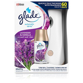 Glade เกลด น้ำหอมปรับอากาศ รุ่นออโต้เมติคสเปรย์ กลิ่นลาเวนเดอร์ แอนด์ วานิลลา ขนาด 175 กรัม