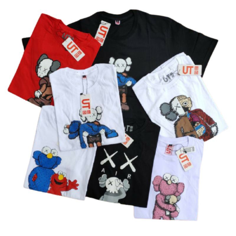 เสื้อยืด UNIQLO X KAWS แท็กเต็มและฉลาก/OVERSIZE UNIQLO