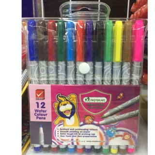 สีเมจิก 12สี Master Art  (12 Water Colour Pens)