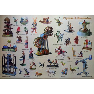 โปสเตอร์ ของเล่น สังกะสี โบราณ TIN TOY RETRO POSTER 24”x35” Inch Original Vintage Antique Toy 1910-1950