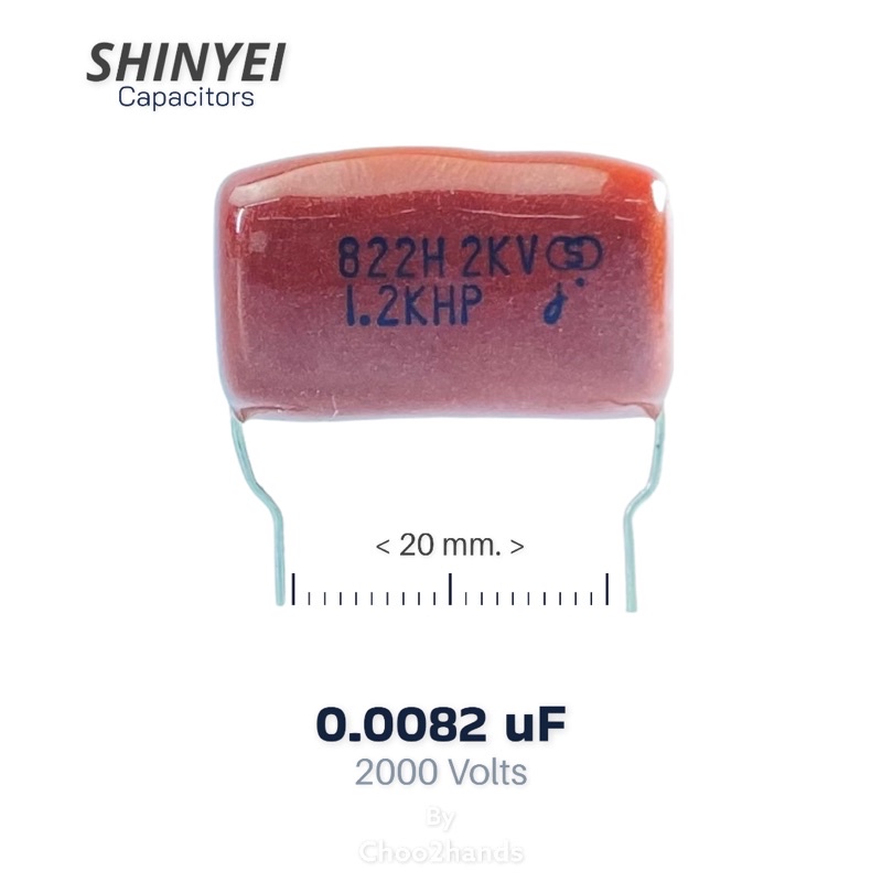 822H 2000V 822 2Kv ไมล่าคาปาซิเตอร์ SHINYEI Capacitor ขาห่าง 20 มม. ส่งจากไทย (แพ๊ค 2 ชิ้น)📦