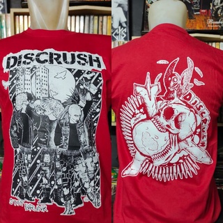 เสื้อยืดพิมพ์ลาย DISCRUSH สไตล์พังก์