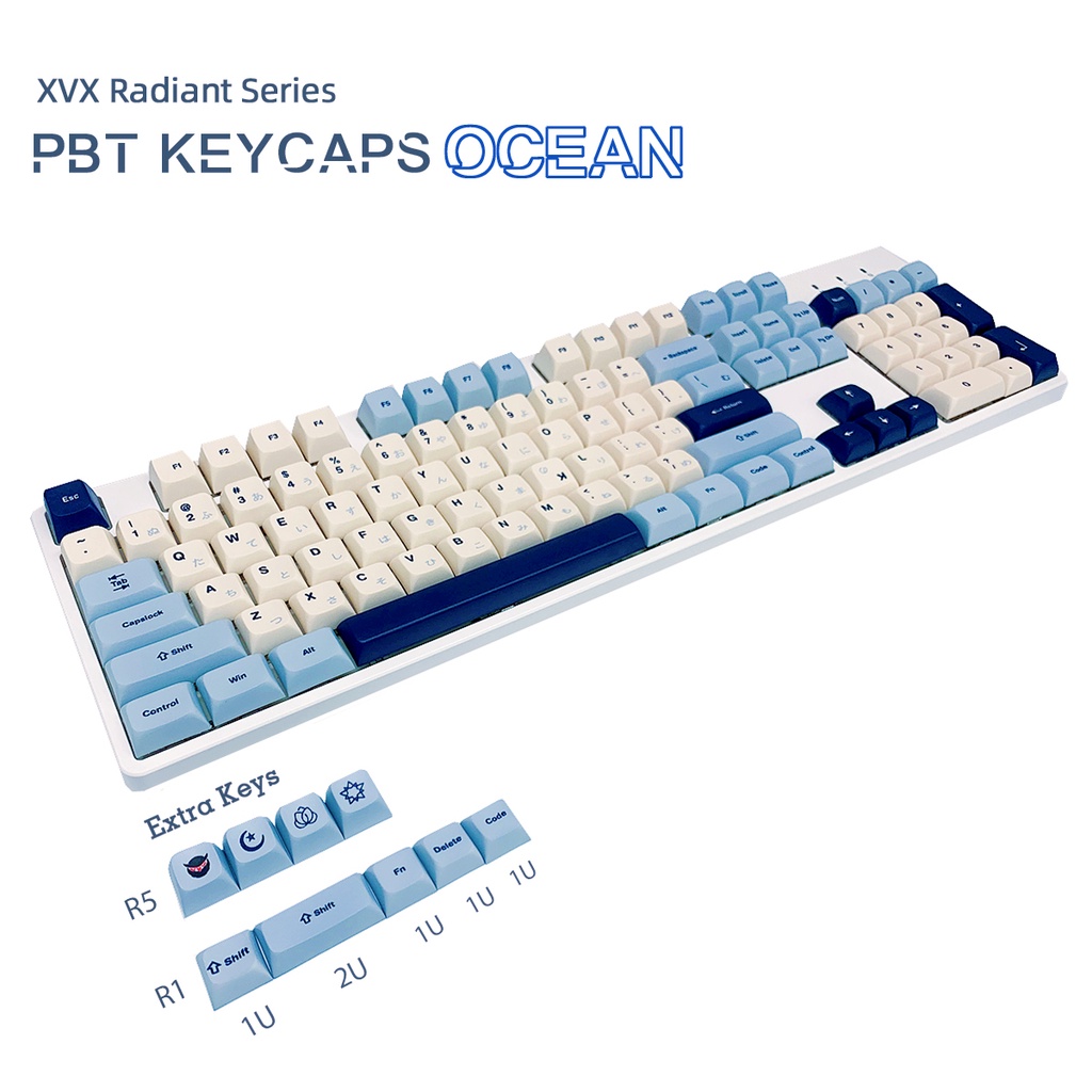 แป้นพิมพ์คอมพิวเตอร์ 123 Keys Mda Keycaps Japanese Pbt Key Caps For ...