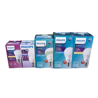 หลอดไฟขาว PHILIPS หลอดไฟ LED Bulb 3 7 13 W รุ่น Essential