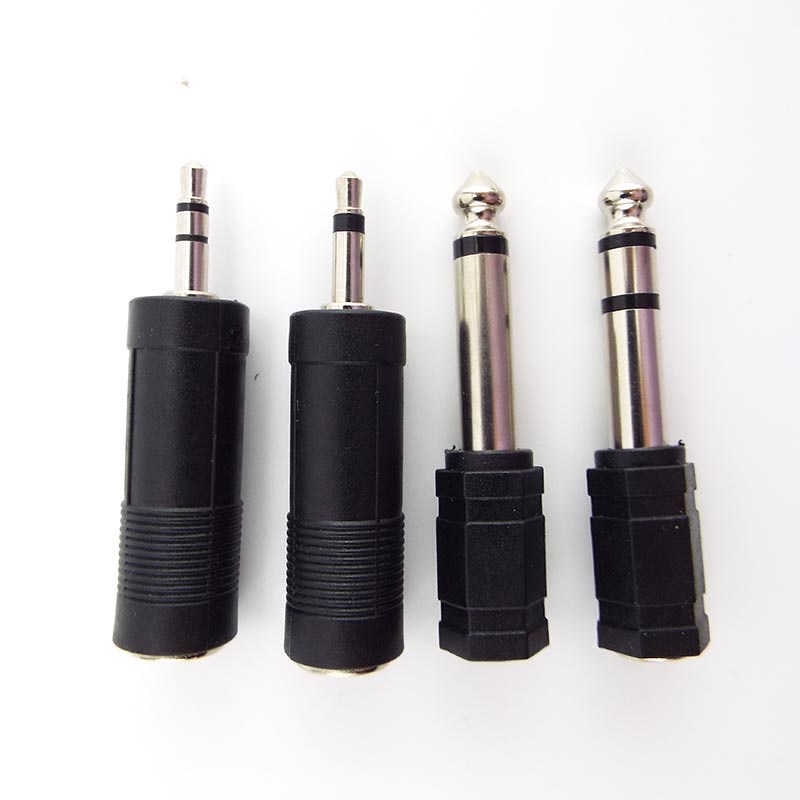 อะแดปเตอร์แจ็คเสียงลําโพง 2 Pole 3 Pole 6.35 มม. 6.5 มม. 1/4 "Mono Male To 3.5 มม. 1/8" Female 2 Pole 3 Pole 2 ชิ้น