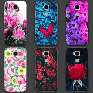 เคสโทรศัพท์ซิลิโคน พิมพ์ลายดอกไม้ สําหรับ Huawei Ascend G8 Gx8 Rio - L01 Rio - L02 G7 Plus 5.5 นิ้ว