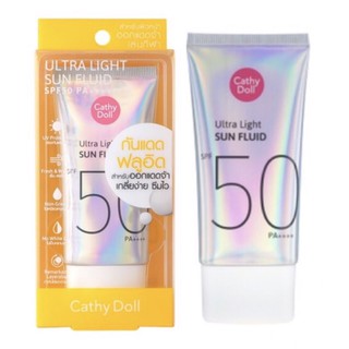 Cathy Doll กันแดด อัลตร้าไลท์ ซันฟลูอิด Ultra Light Sun Fluid SPF50 PA++++ ขนาด 40ml