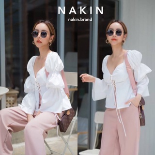 NAKIN | เสื้อครอปแขนพองรุ่นใหม่ของทางร้าน ดูเเพงสุดๆ งานผ้าไหมอิตาลี อย่างดี