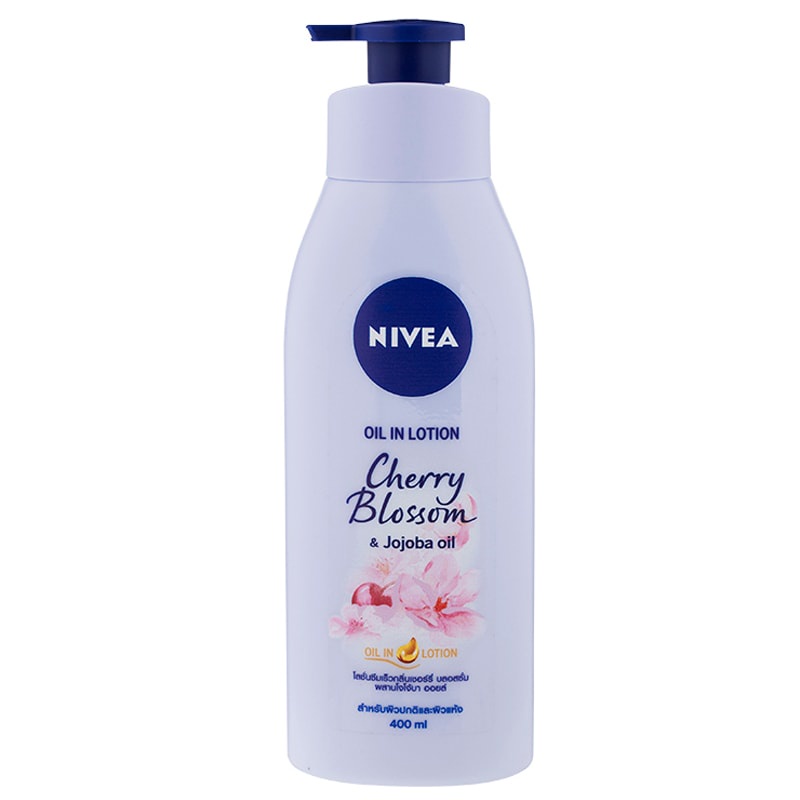 Free Delivery Nivea Oil In Cherry Blossom Body &amp; JoJoba Oil Lotion 400ml. Cash on delivery