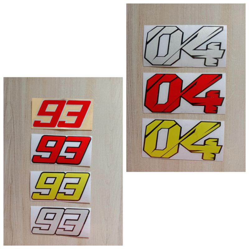 สติ๊กเกอร์ตัด NO RACING 93 & 04