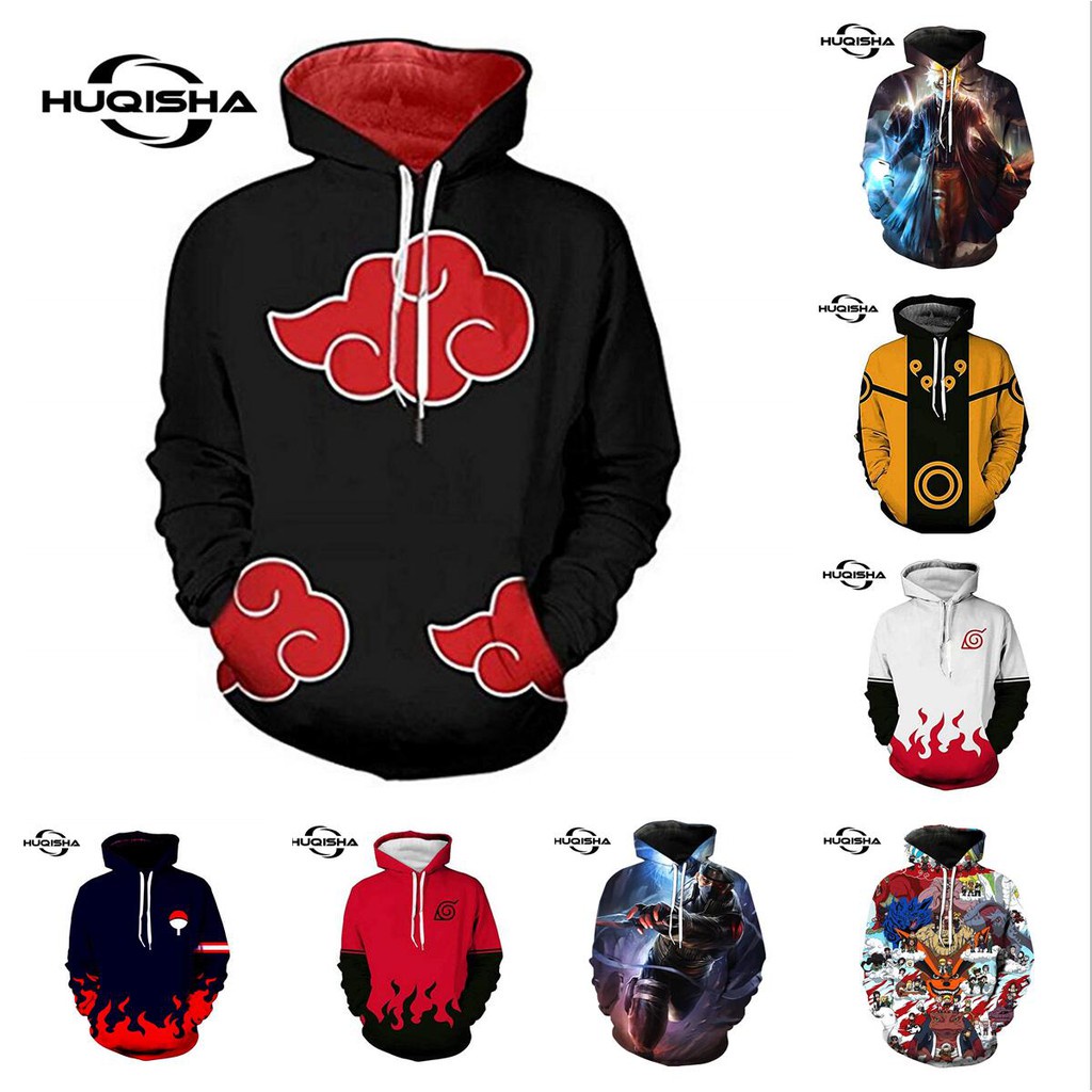 ใหม่คลาสสิก akatsuki hoodies unisex casual naruto jacket uchiha itachi เสื้อกันหนาวอะนิเมะญี่ปุ่น