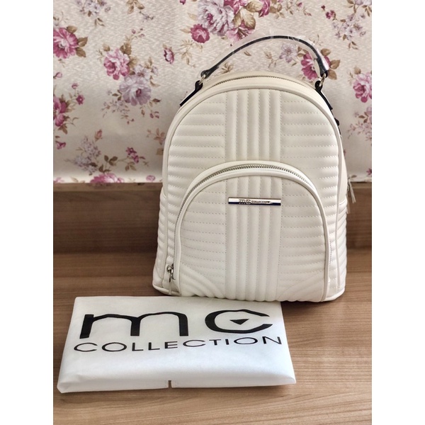 Mc Collection 📍แท้📍 กระเป๋าสะพายหลัง/เป้ สีขาวกุ๊กกิ๊ก