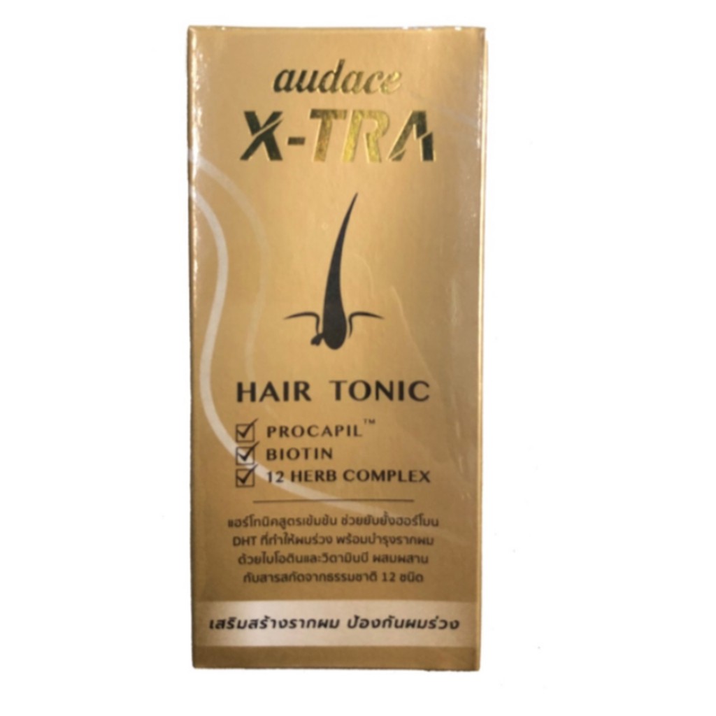 Audace X-TRA HAIR TONIC 200 ml.ออด๊าซ เอ๊คซ-ทร้า แฮร์ โทนิค  เสริมสร้างรากผม ป้องกันผมร่วง ผลิตภัณฑ์