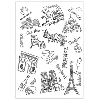 sticker DIY WALL DECAL HOME LIVING STYLE PARIS 34X47CM Stickers Wallpapers Home &amp; Furniture สติ๊กเกอร์ สติ๊กเกอร์ลอกน้ำ