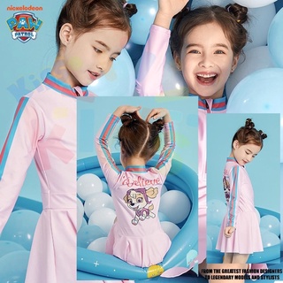 ชุดว่ายน้ำกระโปรงสกาย Paw Patrol Skye #pawpatrol #ชุดว่ายน้ำสีชมพู S140 ,105หมด