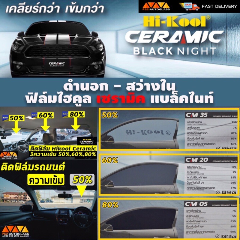 ฟิล์มเซรามิคติดรถยนต์ Hikool Ceramic | Shopee Thailand