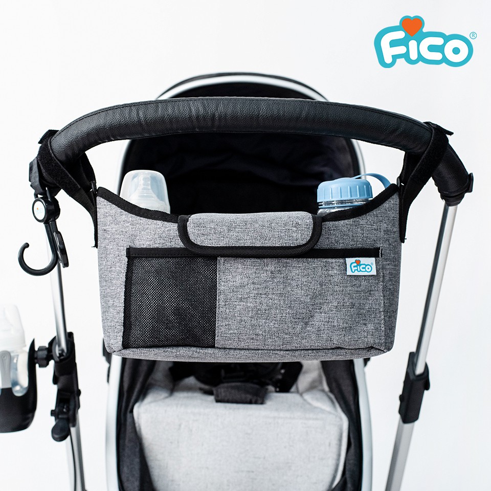 Fico อุปกรณ์เสริมสำหรับรถเข็นเด็ก กระเป๋าที่แขวนรถเข็น รุ่น TCS01 stroller acce combo01