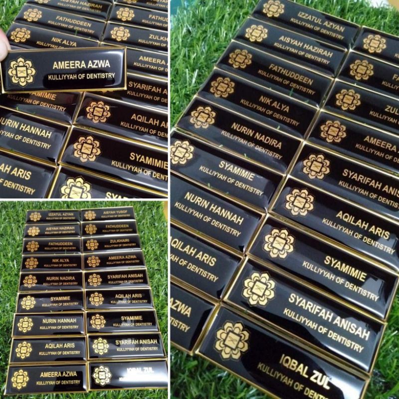 Nametag Epoxy Acrylic Universiti Islam Antarabangsa (UIA) (75X25mm)