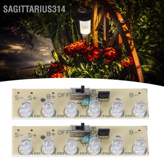 Sagittarius314 โมดูลแผงวงจรควบคุมไฟสนามหญ้า พลังงานแสงอาทิตย์ พร้อมสวิตช์ 1.2V Rf1206 2 ชิ้น