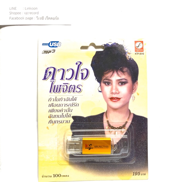USB Mp3 รวม 100 เพลงฮิต ดาวใจ ไพจิตร