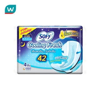 Sofy โซฟี คูลลิ่ง เฟรช กลางคืน สลิม มีปีก 42 ซม. 4 ชิ้น