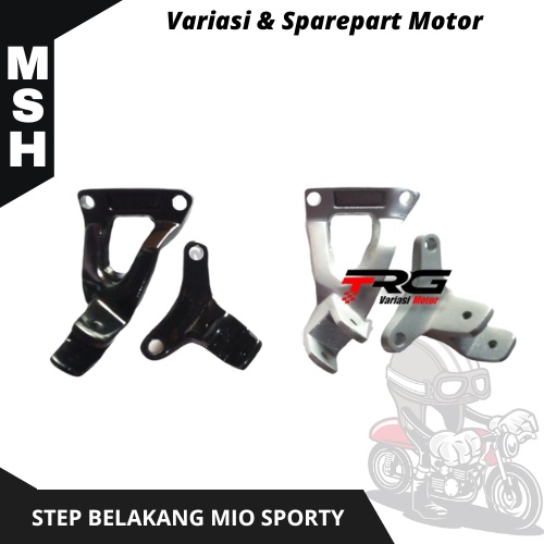 ชุดพักเท้าหลัง Mio Sporty/Smile อลูมิเนียมคุณภาพสูง 1 ชุด 2 ชิ้น สําหรับมอเตอร์ไซค์ MSH