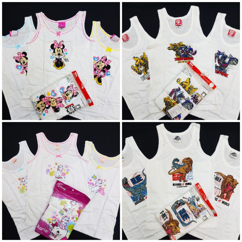 เสื้อกล้ามเด็ก เสื้อซับในเด็ก ลิขสิทธิ์แท้ ผ้าCotton100% (ราคาที่ขายคือราคาต่อตัว)