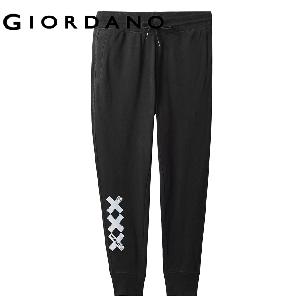 GIORDANO MEN Elastic wasitband with drawstring joggers 90110209