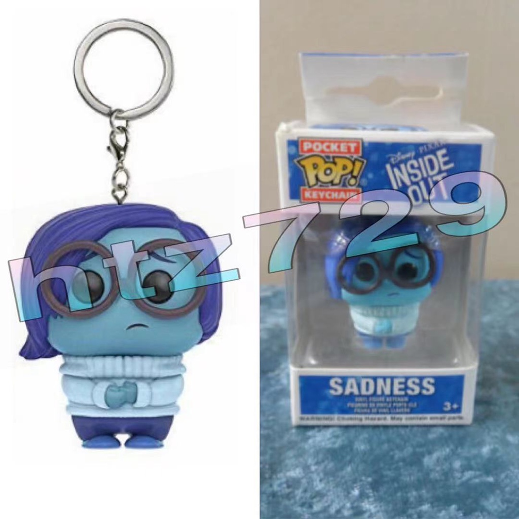 FUNKO POP พวงกุญแจตุ๊กตาตัวแทนสมองจี้ sadness Sadness กระเป๋า Key Ring