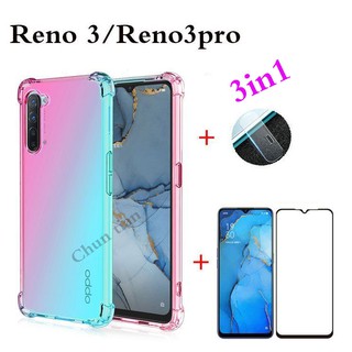 OPPO Reno6 Z 5g Case เคสฟิล์มกระจกนิรภัยป้องกันรอยสําหรับ OPPO Reno 4 Reno 3 Reno 3Pro Reno 2F Reno 2 Reno