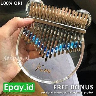 KIMI Kalimba 17 Keys Bear M-10 Akrilik Kalimba Beruang Mbira Acrylic Hardcase Original FREE BONUS