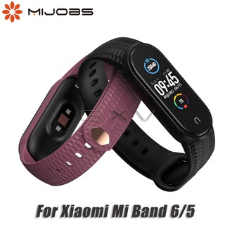 Mijobs Aurora สายนาฬิกาข้อมือซิลิโคนสําหรับ Xiaomi Mi Band 6/5