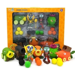 【เก็บเงินปลายทาง】ของเล่นเด็ก พืช ซอมบี้ พืชซอมบี้ ของเล่นโมเดล Plants vs Zombies /ฟิกเกอร
