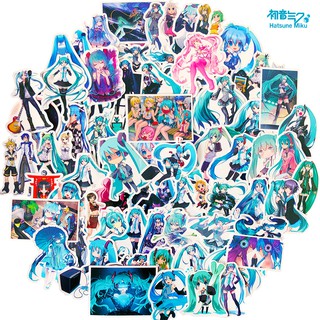 Y&amp;P| Hatsune Miku สติกเกอร์กันน้ำรูปแบบที่แตกต่างกัน, 100 ชิ้น