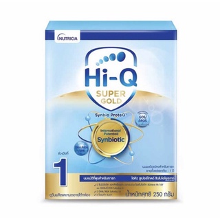 Hi-Q นมผง ไฮคิว ซูเปอร์โกลด์ ซินไบโอโพรเทค (สูตร1) นมผงสำหรับเด็กแรกเกิด-1ปี ขนาด 250 กรัม 1 กล่อง