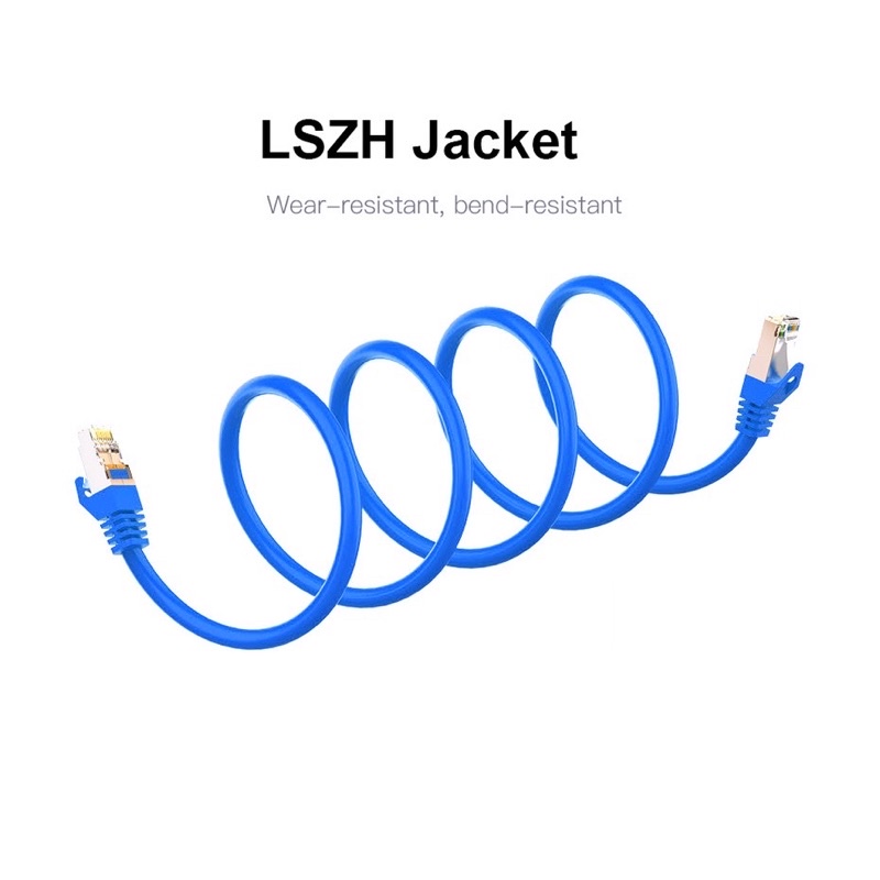 Dope สายแลน CAT6A Shield RJ45-RJ45 PATCH CORD CAT6A S/FTP LSZH Shield มีฟอยล์หุ้ม 10-20เมตร รองรับความเร็ว 10 Gbps