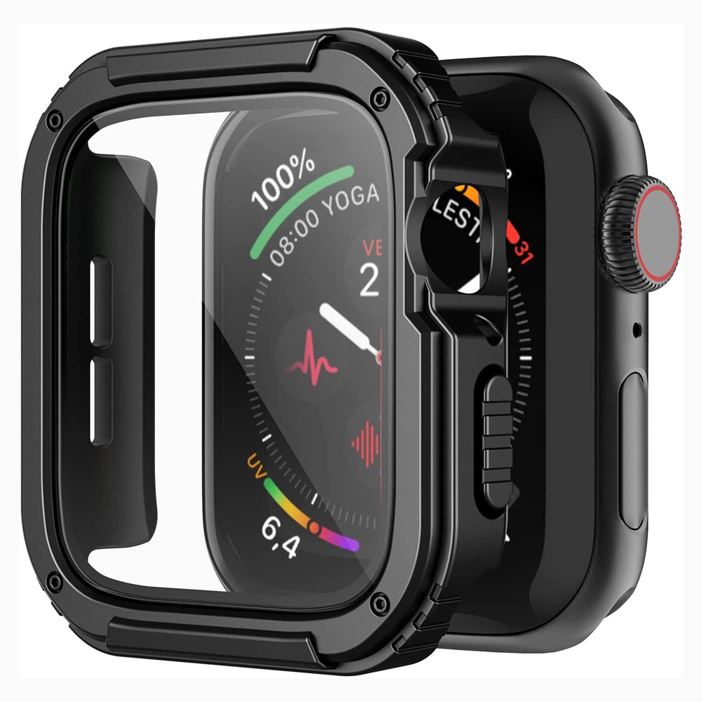 เคสป้องกันหน้าจอ ที่ทนทาน สําหรับ iwatch เกรดทหาร Quattro Pro ฝาครอบป้องกัน แบบเต็ม สําหรับ iwatch กันชน กันกระแทก