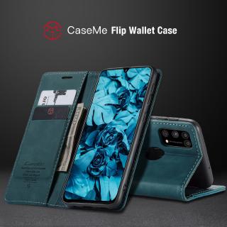 ของแท้ Caseme เคสโทรศัพท์หนัง PU TPU นิ่ม ฝาพับ พร้อมช่องใส่บัตร สําหรับ Samsung Galaxy M31