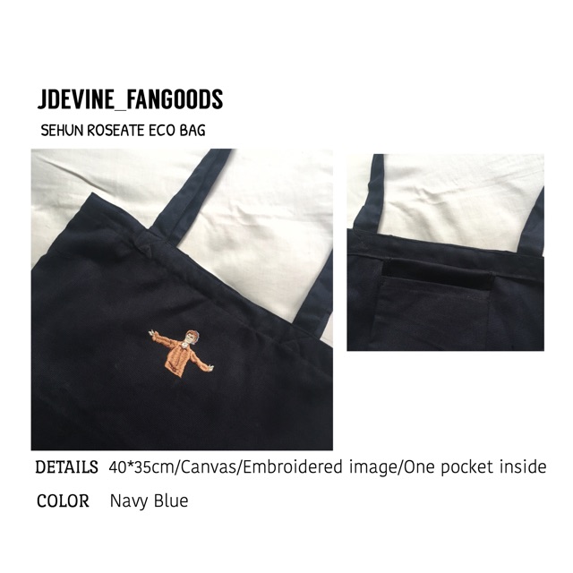 [JDEVINE_FANGOODS] Sehun Roseate Eco Bag