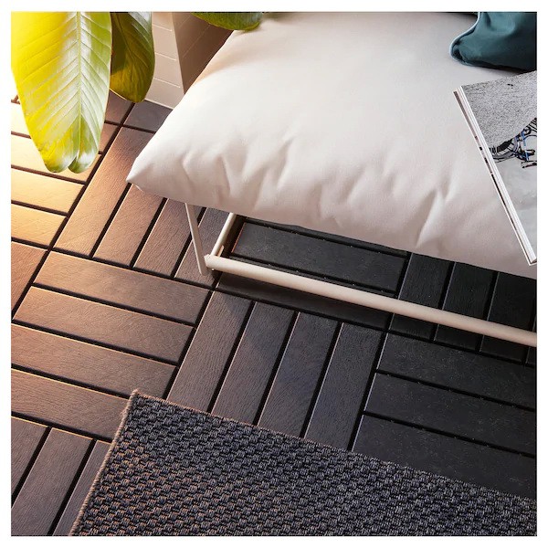 แผ นป พ น นส ดำ Runnen ร นเนน นพ, Ikea Patio Flooring Review