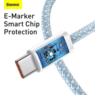 Baseus Dynamic สายชาร์จ 100W Type-C to Type-C สายไนลอนถัก ทนทาน ชาร์จเร็ว PD Charge สําหรับ โทรศัพท์มือถือ