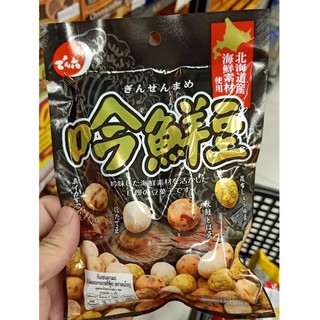 ecook ญี่ปุ่น ถั่ว อบกรอบ ถั่วลิสงอบกรอบ รส ซีฟู้ด dk denroku ginsenmame 50g
