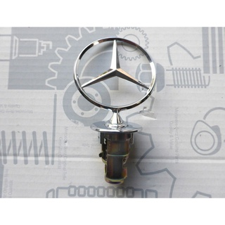 โลโก้ดาวลอย เบนซ์ ติดกระจังโครเมี่ยม ตรงรุ่น MERCEDES BENZ  Early W123 Front Hood Chrome Metal Genuine OEM 1 Star