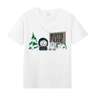 ย้อนยุค✇⊙เกมการ์ตูนอะนิเมะรอบ ๆ South Park ร่วมแบรนด์ A Song of Ice and Fire Game Thrones Jon Snow Cotton T-ShirtS-5XL