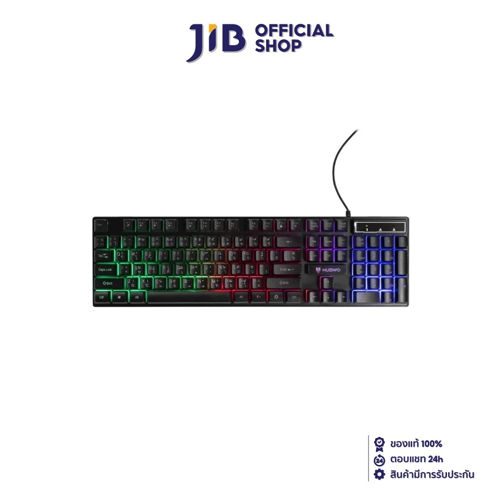KEYBOARD (คีย์บอร์ด) NUBWO NK-41 ZENITH (RUBBER DOME) (RAINBOW LED) (EN/TH)