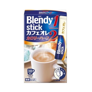 AGF Blendy Stick Mixed Coffee AuLait Calorie Half 10pcs 100g.